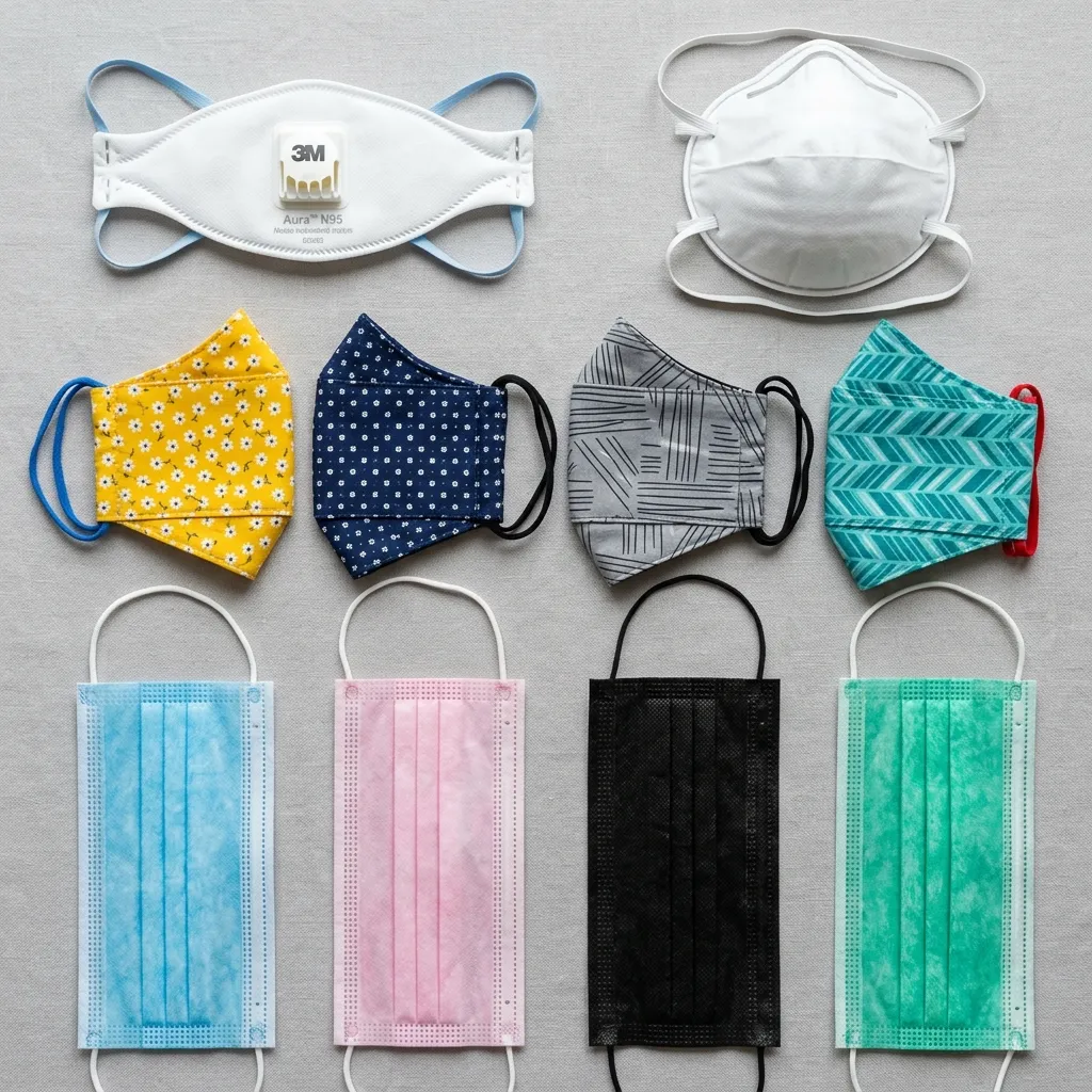 Disposable face mask varieties