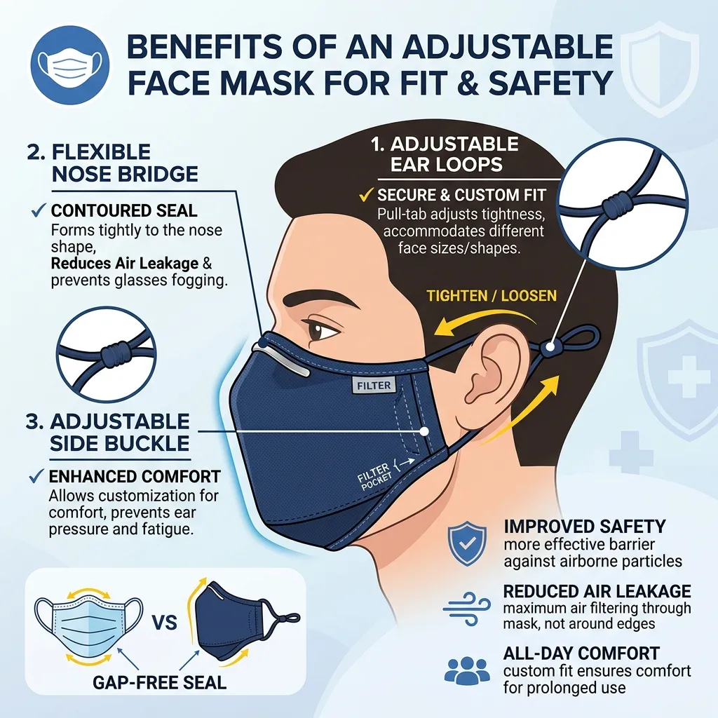 How Do Adjustable Face Masks Improve Fit and Safety