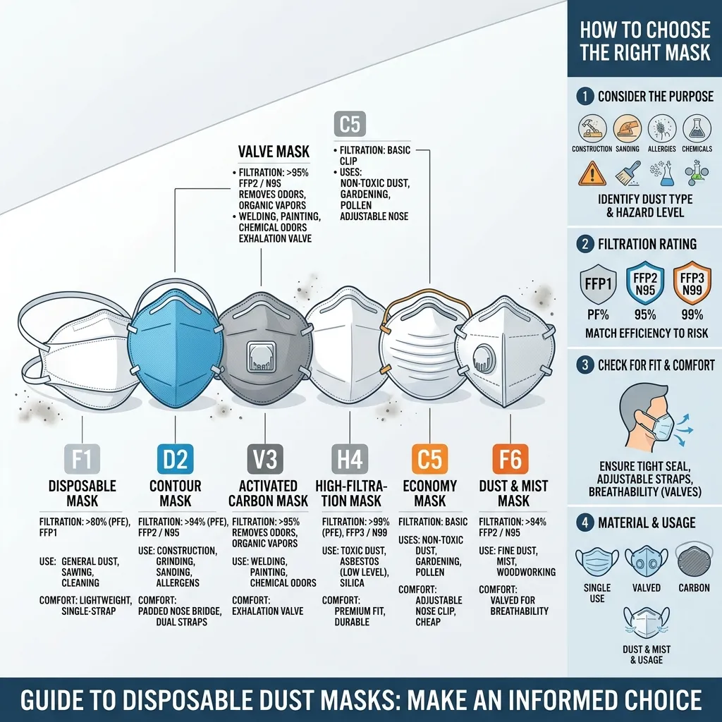 How Do You Choose the Right Disposable Dust Mask