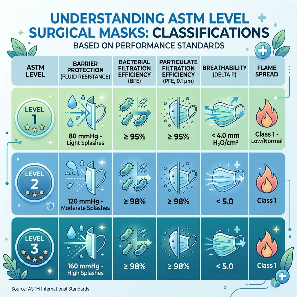 Understanding ASTM Level Surgical Mask Classifications