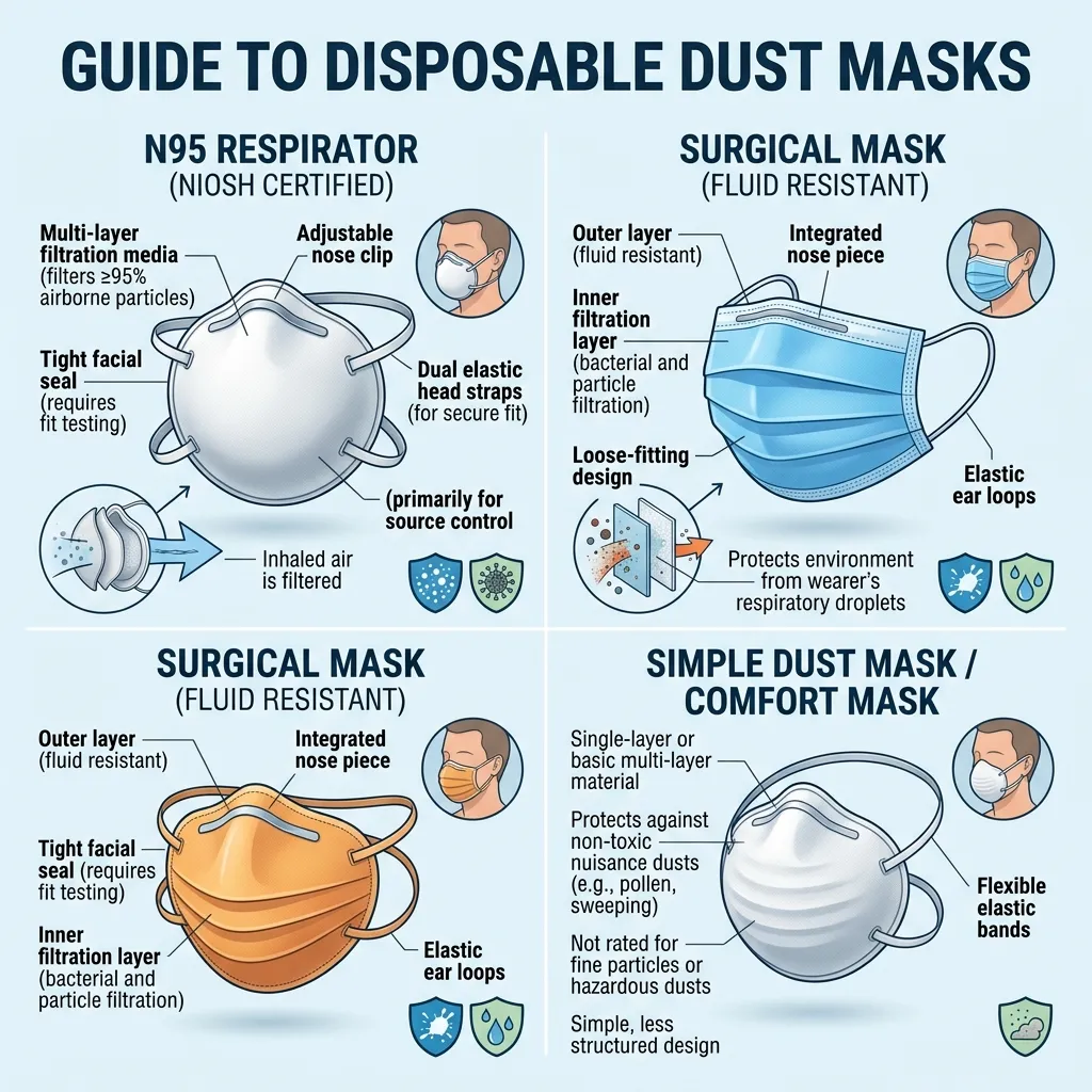 What Are the Different Types of Disposable Dust Masks