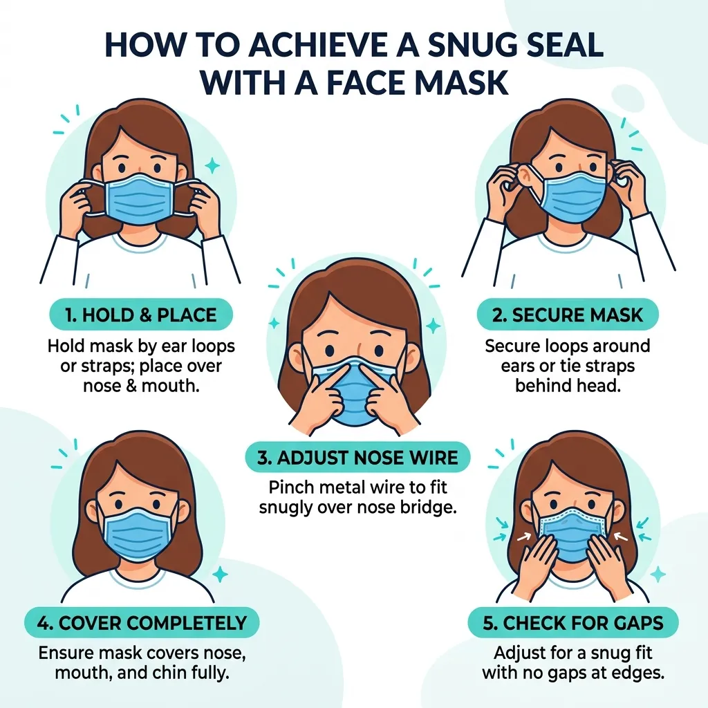 What are the best face mask fitting instructions for a snug seal
