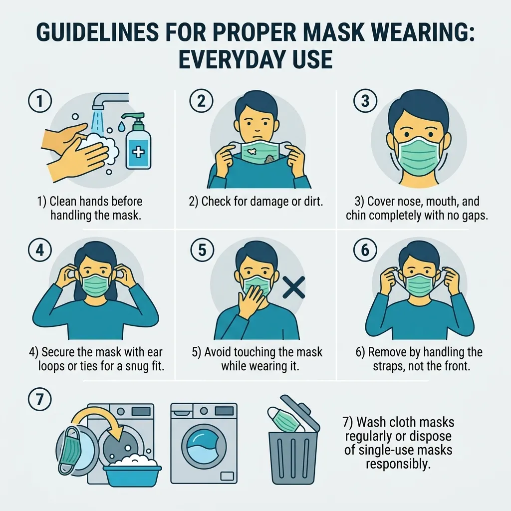 What are the proper mask wearing guidelines for everyday use
