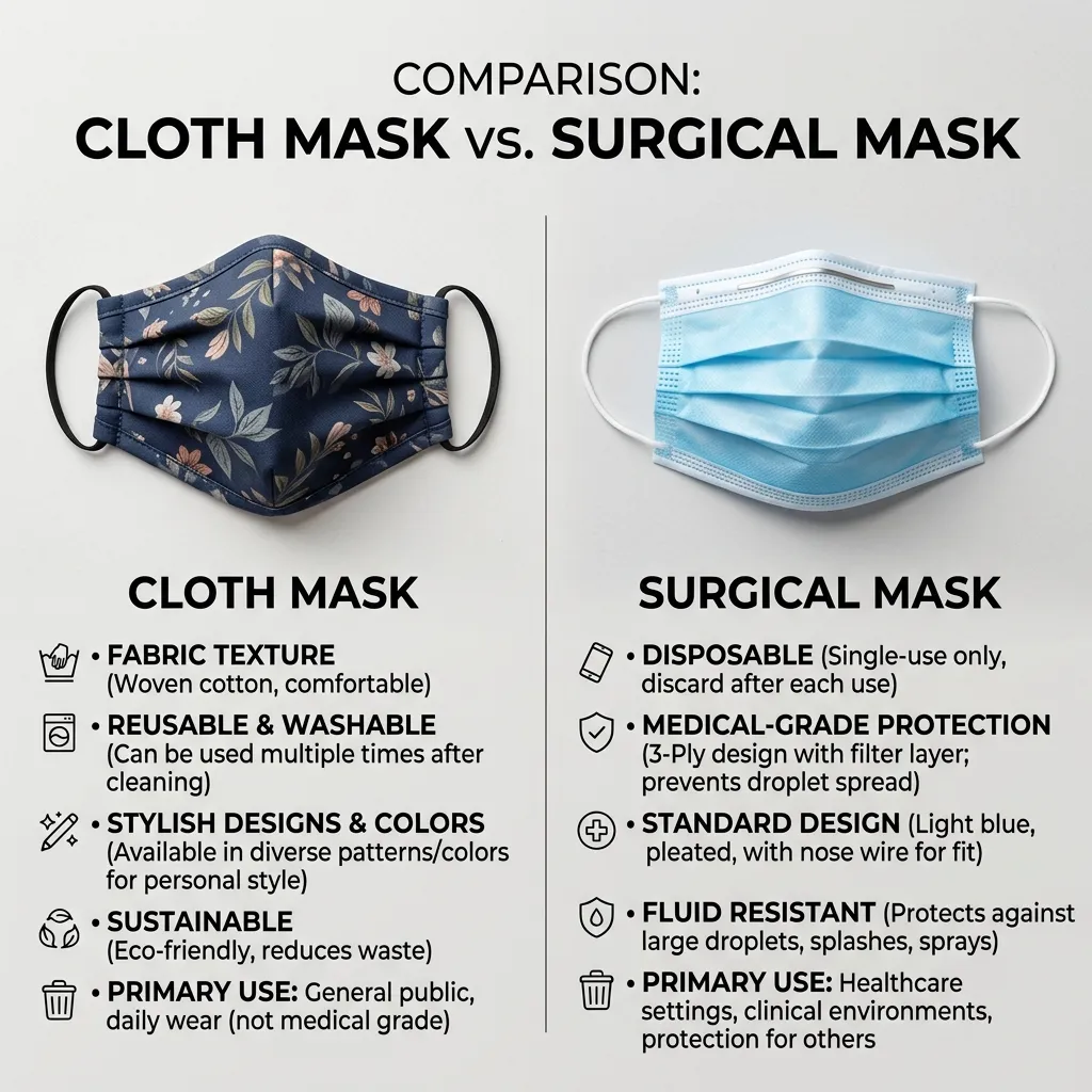 What's the difference between a cloth mask and a surgical mask